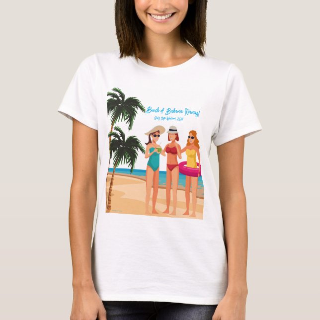 Camiseta Férias de Festas de solteira das Meninas das Baham (Frente)