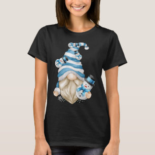 Camiseta Férias De Inverno Bonitas Gnomo De Natal Da Famíli