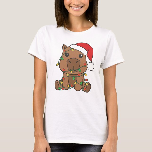 Camiseta Férias de inverno de Capybara (Frente)