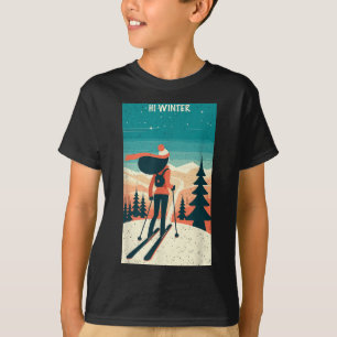 Camiseta Férias de Inverno Esqui Natal X-mas Esqui Esquiado