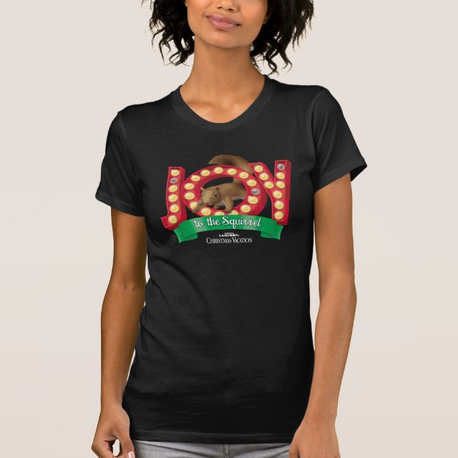 Camiseta Férias de Natal | Alegria ao esquilo (Frente)