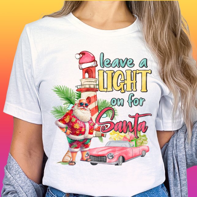 Camiseta Férias de Natal de papais noeis no Verão em julho (Criador carregado)