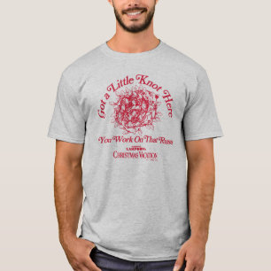Camiseta Férias de Natal Dê um nó de tartaruga aqui