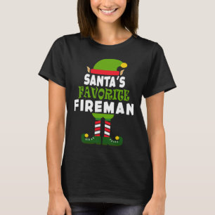 Camiseta Férias de Natal Engraçadas para Bombeiros Favorito