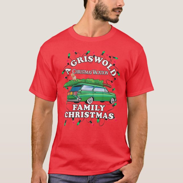 Camiseta Férias de Natal Griswold retrô (Frente)