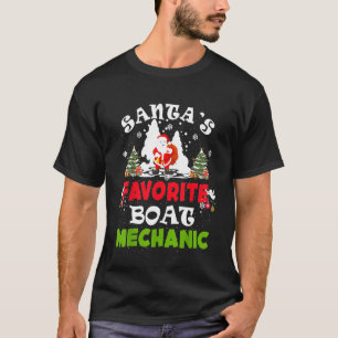 Camiseta Férias de Natal Mecânicas dos Barcos Favoritos San