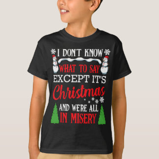 Camiseta Férias de Natal Misery Engraçada Família de Papais