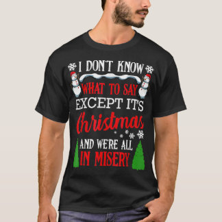 Camiseta Férias de Natal Misery Engraçada Família de Papais