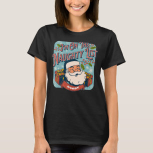 Camiseta Férias de Natal para Papais noeis da Lista travess