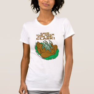 Camiseta Férias de Natal   Salve o pescoço para mim, Clark!