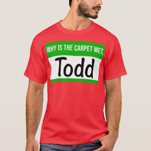 Camiseta Férias de Natal Todd e Margo Nome de etiqueta 1