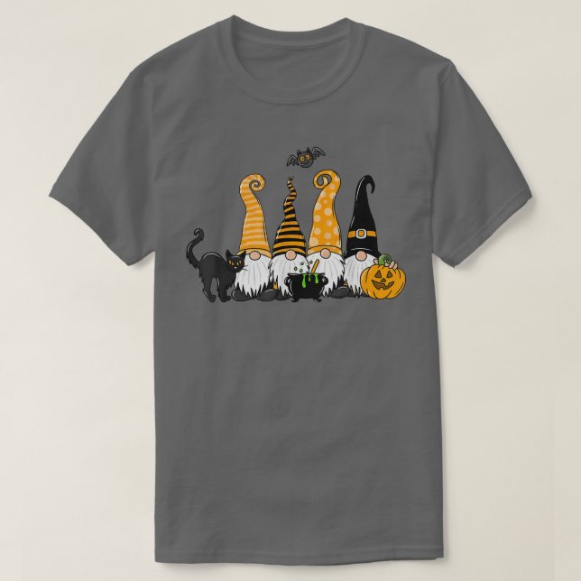 Camiseta Férias de outono de Abóbora dos Gnomos das Hallowe (Frente do Design)