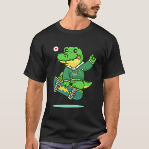 Camiseta Férias de patinagem em crocodilo, crianças de Verã