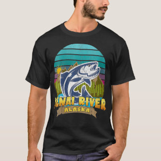 Camiseta Férias de pesca do salmão no RIO ALASKA, KENAI