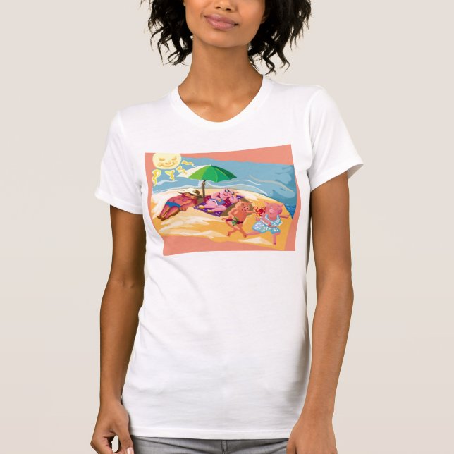 Camiseta Férias de praia (Frente)