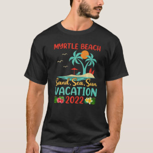 Camiseta Férias de Praia 2022 Retro Sunset Carolina do Sul