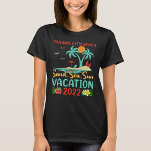 Camiseta Férias de Praia 2022 Retro Sunset Florida Panama C