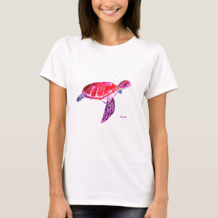 Camiseta Férias de Praia da Tartaruga Marítima da Flórida O