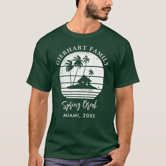 Camiseta Férias de Praia Personalizadas da Break Spring Bre (Frente)