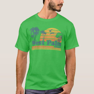 Camiseta Férias de primavera vintage na praia de West Palm