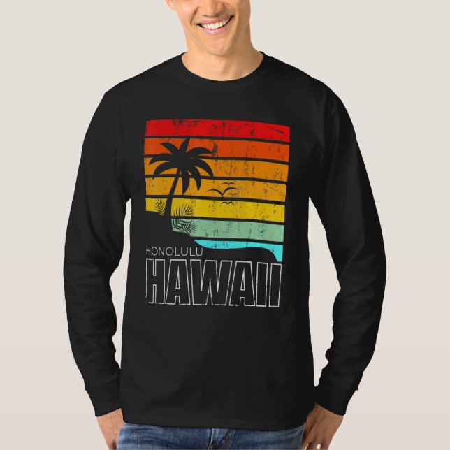 Camiseta Férias de Sumo Honolulu Havaiano Aloha HI Beach Re (Frente)