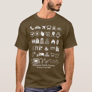 Camiseta Férias de Tradução de Idiomas Visuais de Ícone