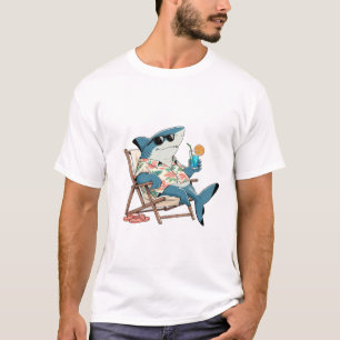 Camiseta Férias de Tubarão Engraçado