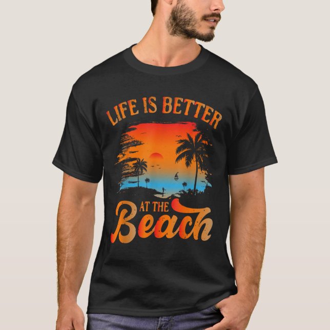 Camiseta Férias de Verão - A vida é melhor (Frente)