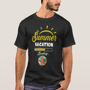 Camiseta Férias De Verão Carregadas No Último Dia Do Profes