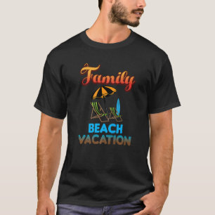 Camiseta Férias de Verão da Família de Combinação de Praia