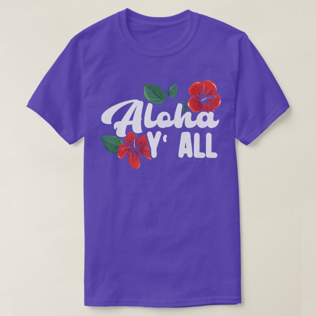 Camiseta Férias de Verão da Ilha do Oceano Havaí Aloha Hibi (Frente do Design)