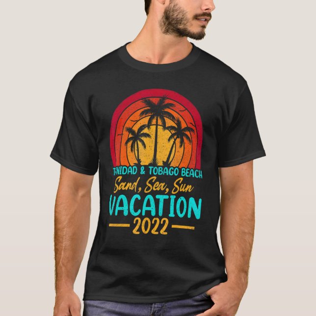 Camiseta Férias De Verão De 2022 Caribe Trinidade E Tobago (Frente)