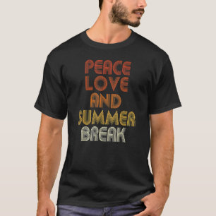 Camiseta Férias De Verão De Break E Amor De Paz