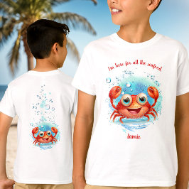 Camiseta Férias de Verão de Caranguejo-Cute Nome dos frutos
