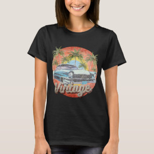 Camiseta Férias de Verão de Carro Antigo Rústico