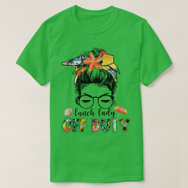 Camiseta Férias de Verão de Moça de Dama de Serviço Mensage (Frente do Design)