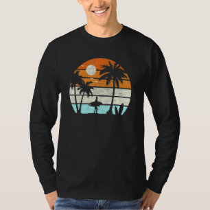 Camiseta Férias De Verão De Palmeiras Retro Beach