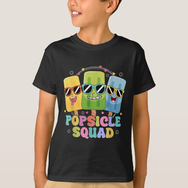 Camiseta Férias de Verão de Picolé esquadrão escamudo Sungl (Frente)