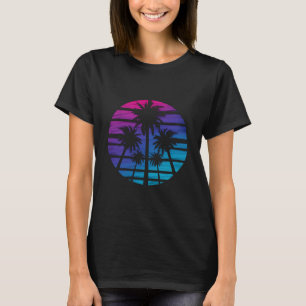 Camiseta Férias de Verão de Praia Havaiana na Palm Tree