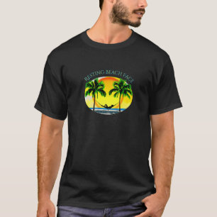Camiseta Férias de Verão de Resting Beach Face Beach