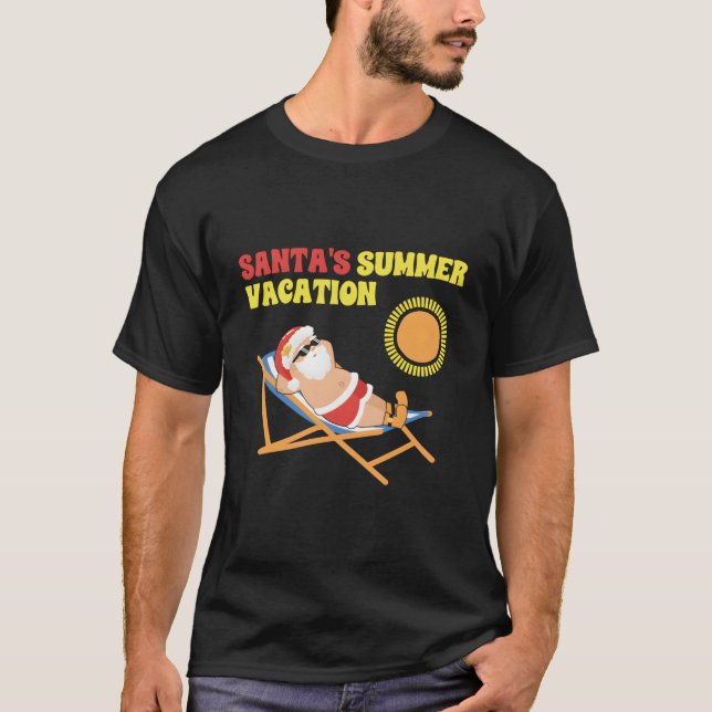 Camiseta Férias De Verão De Santas Em Julho (Frente)