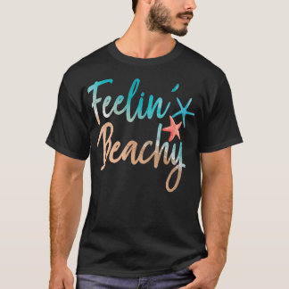 Camiseta Férias de Verão de Starfish Beach Feelin Beachy