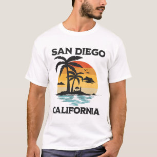 Camiseta Férias de Verão de Surf na Praia de San Diego Cali
