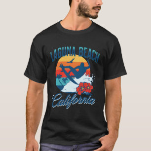 Camiseta Férias de Verão de Surfe na Praia de Laguna Califo