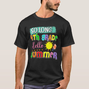 Camiseta Férias de Verão do 4º ano do ano do último dia O