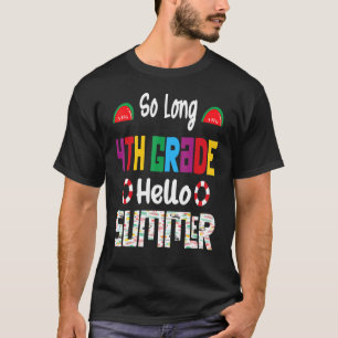 Camiseta Férias de Verão do 4º ano do ano do último dia O
