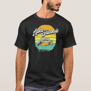 Camiseta Férias De Verão Do Barco Do Lago Junkie Babe Para 