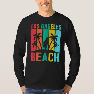 Camiseta Férias de Verão do Surf de praia de Los Angeles Ca