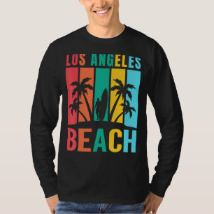 Camiseta Férias de Verão do Surf de praia de Los Angeles Ca