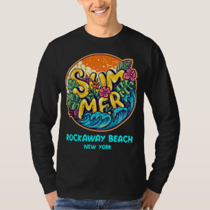 Camiseta Férias de Verão em Nova Iorque, na praia de Rock